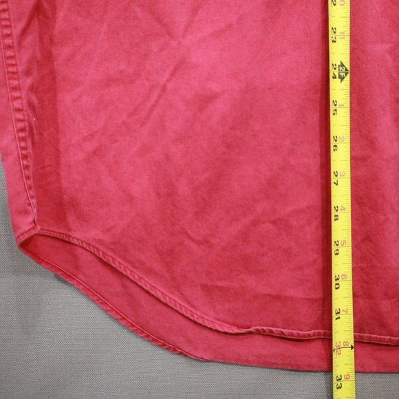 Ralph Lauren Embroidered Pony Button Up Shirt XL Mens Red Long Sleeve - Picture 4 of 8